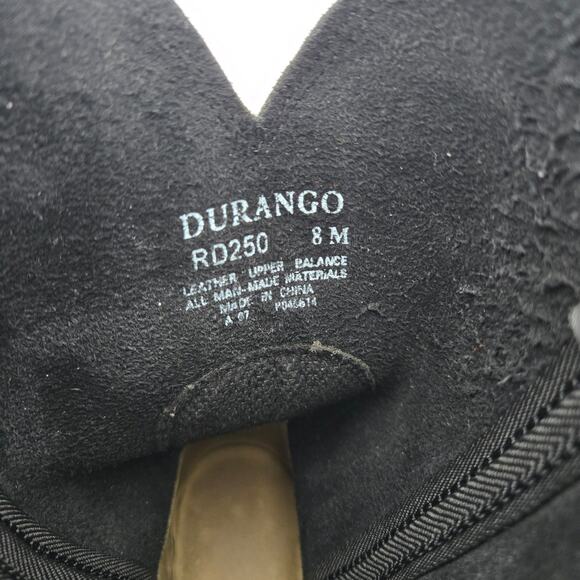 Durango Women's Black Leather Western Harness Boots, Size 8 - Picture 9 of 11